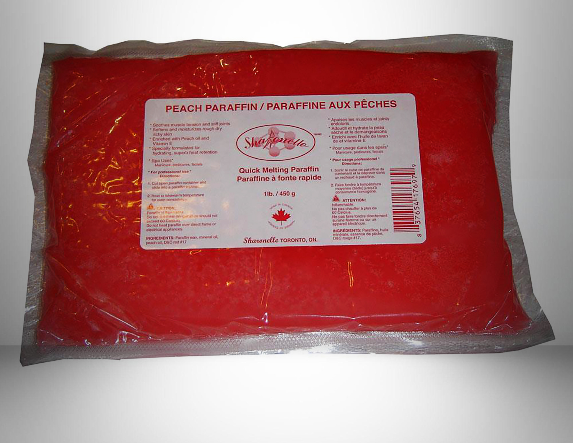 450g Paraffin SHARONEL Peach 1LB WAX BAG