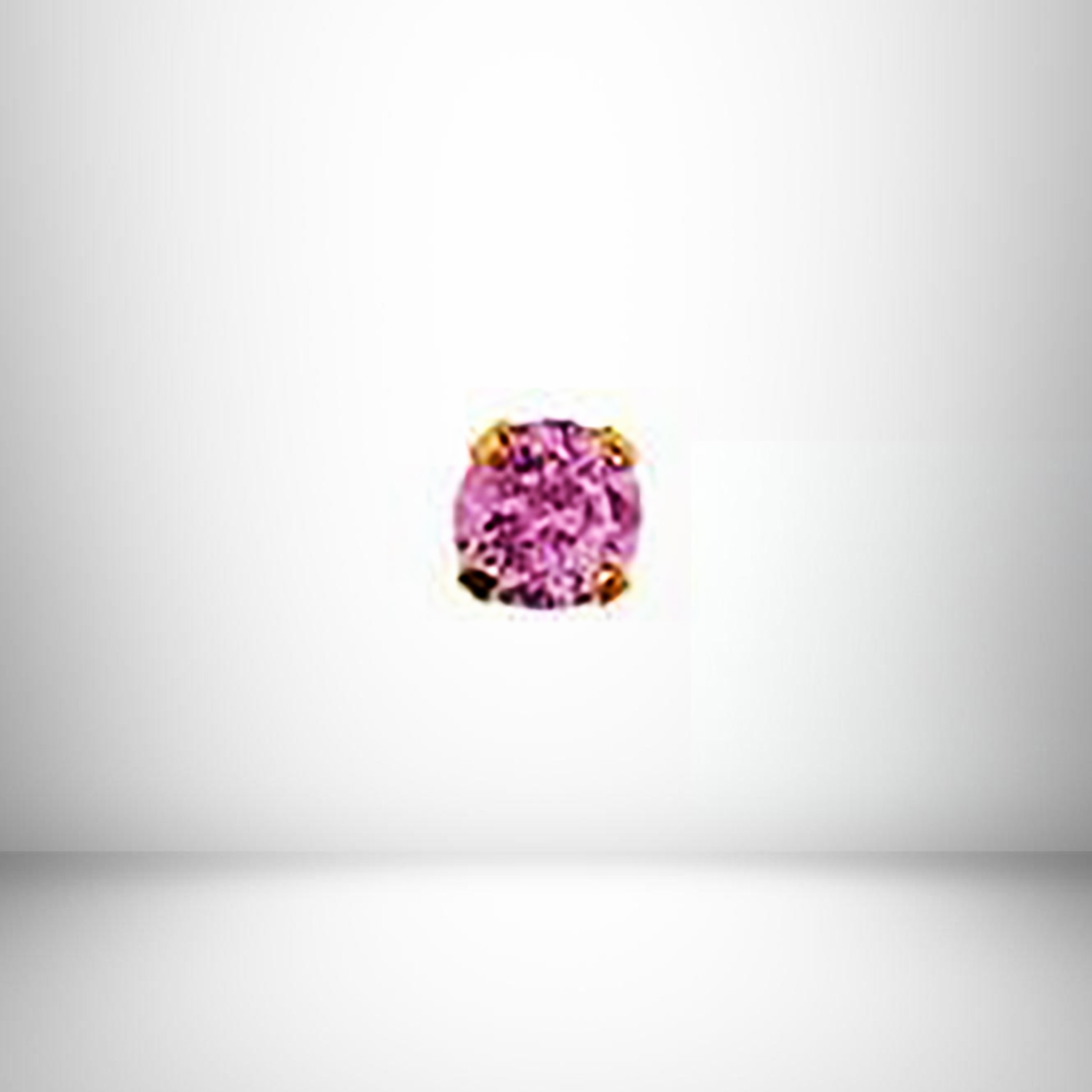 Febuary 24kt Stud 3mm Amethyst EARRING
