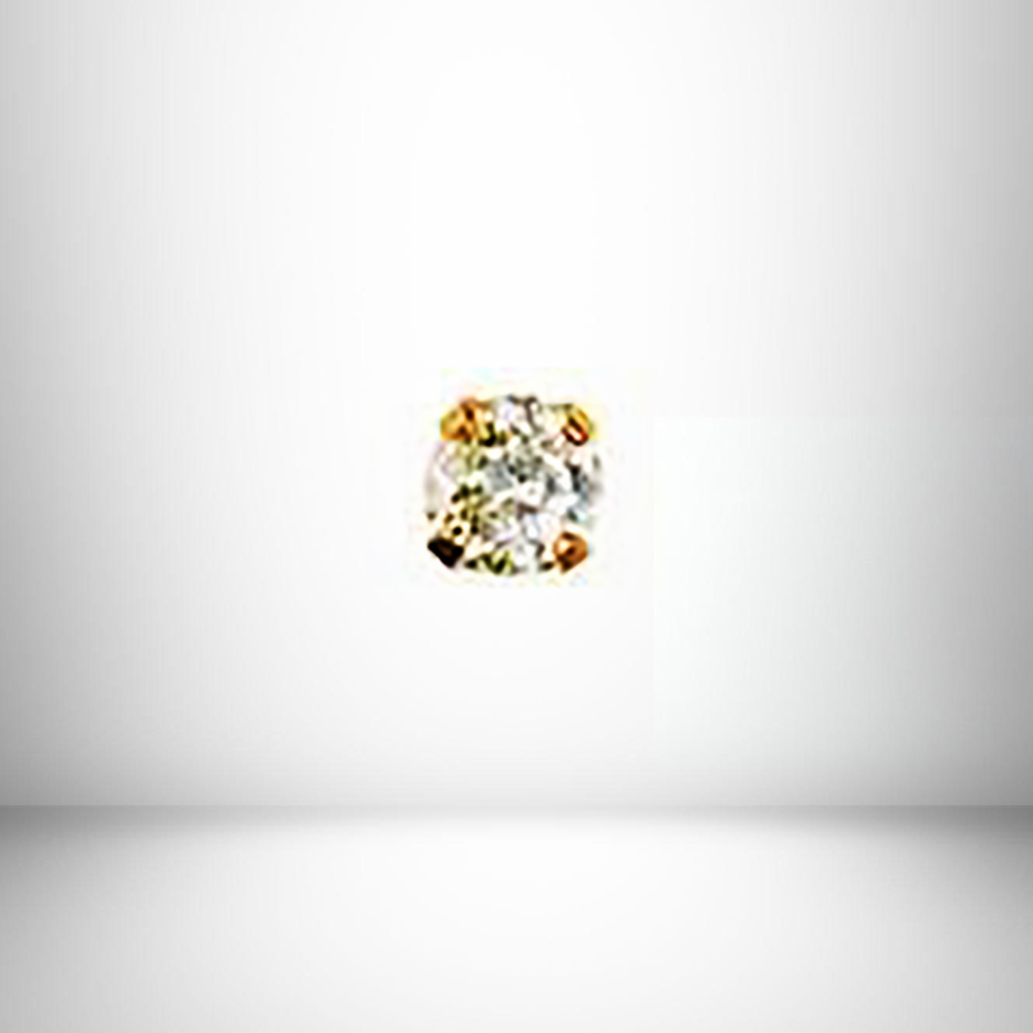 24kt EARRING 3mm April Tiffany Cyrstal