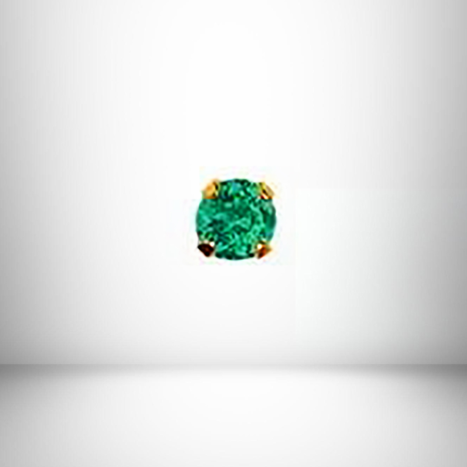 EARRING 24kt May 3mm Tiffany Emerald