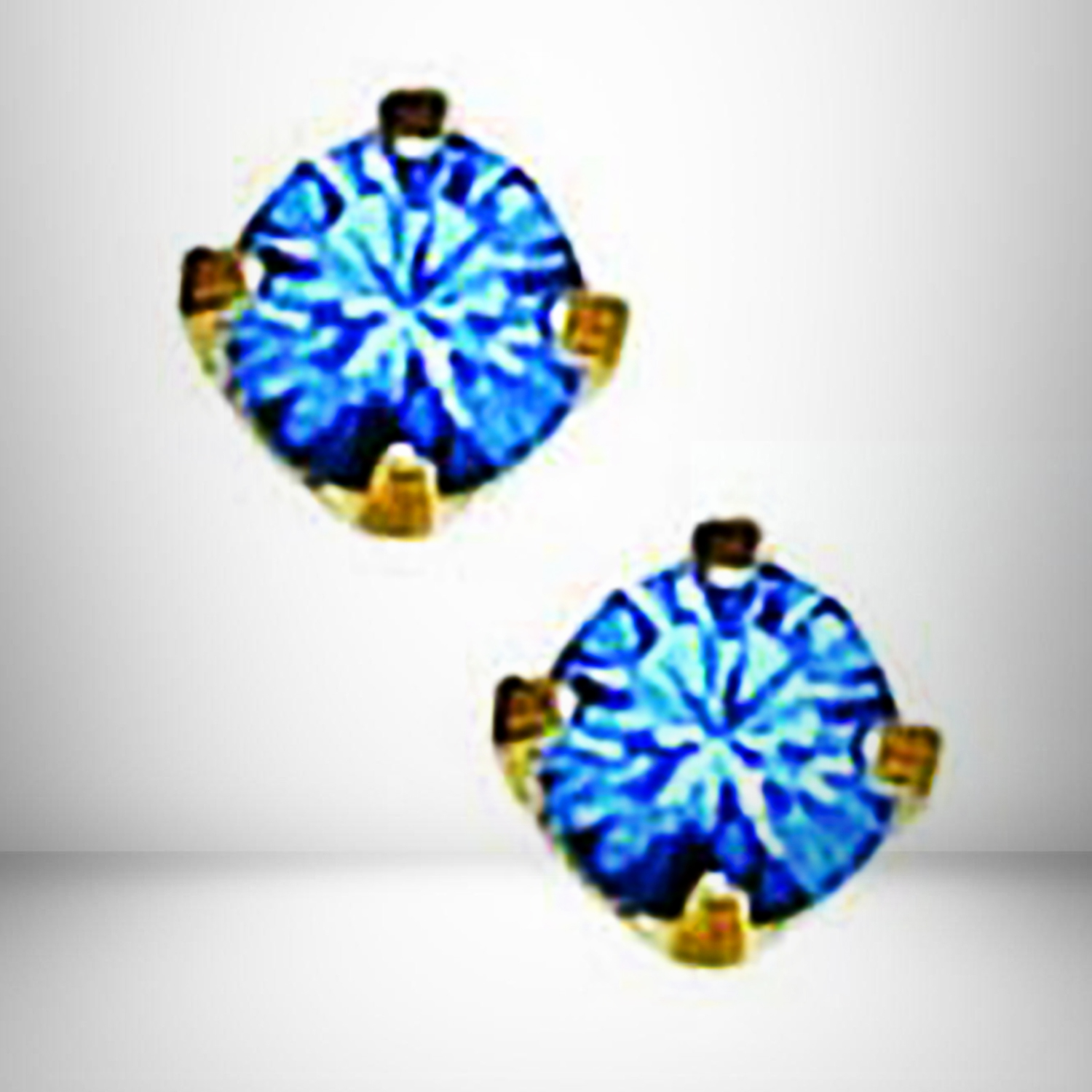 Tiffany 24kt 3mm EARR Sapphire September