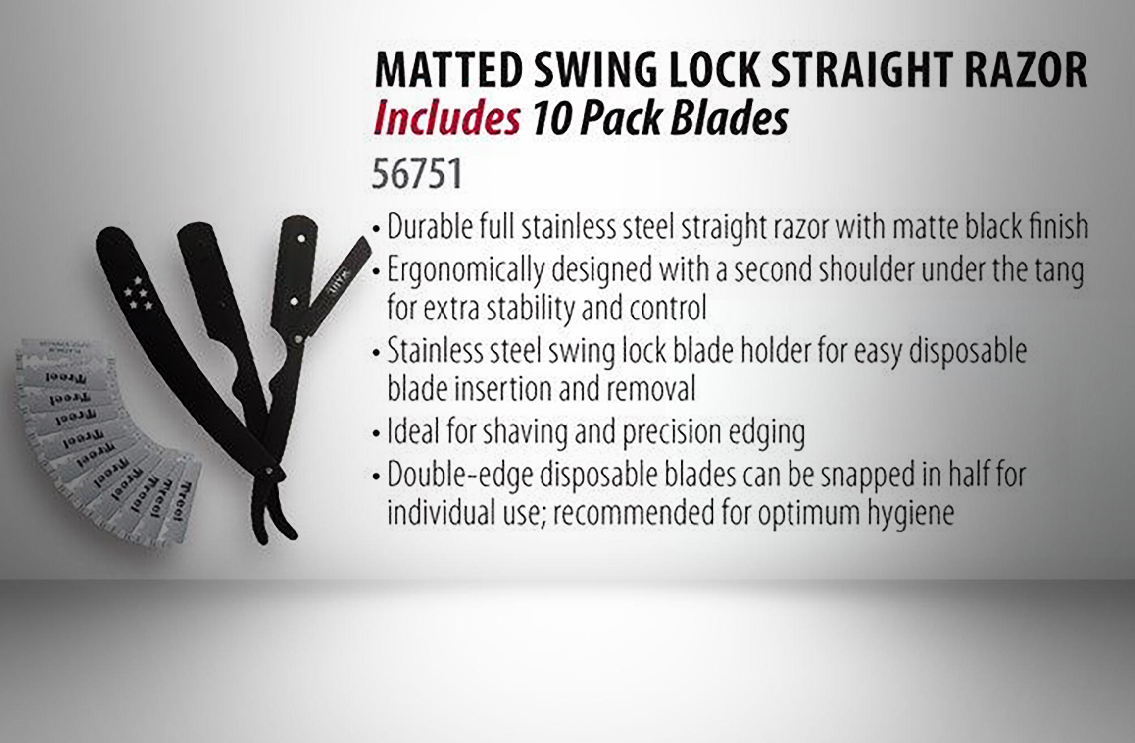 Blades of Swing Steel Lock With MF Stainless Packs Metal Star Razor 5 Disposable 10 Straight