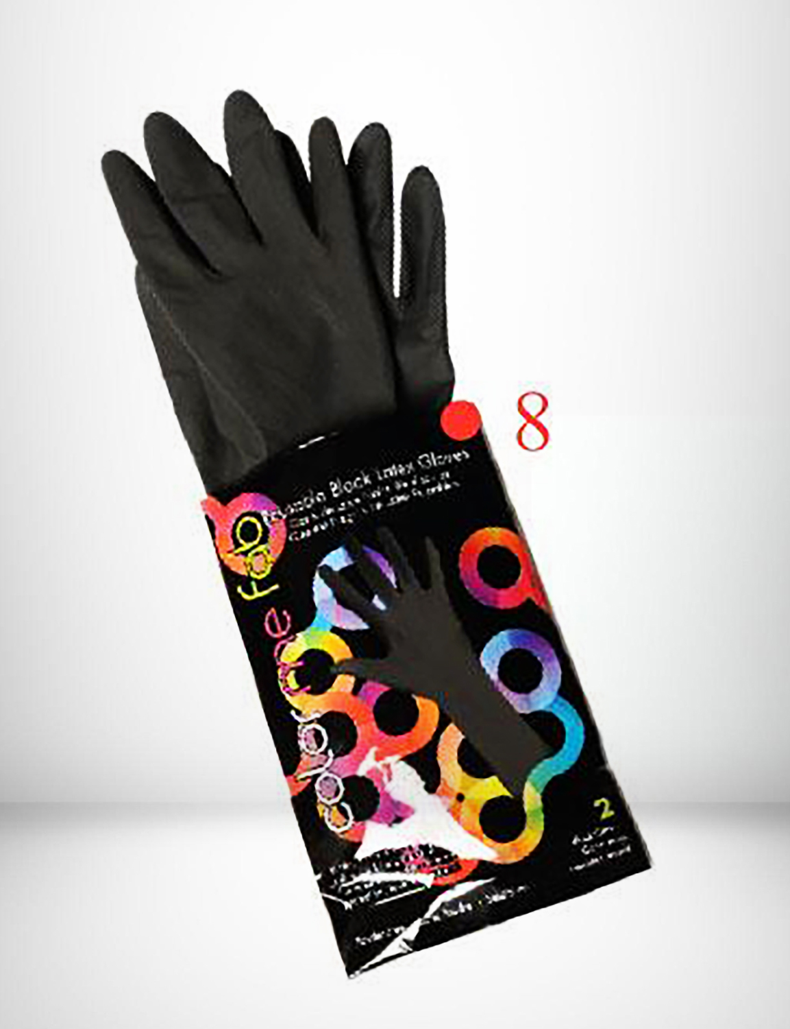 Foil It 2pk Color Me Fab 8 LATEX SZ Gloves