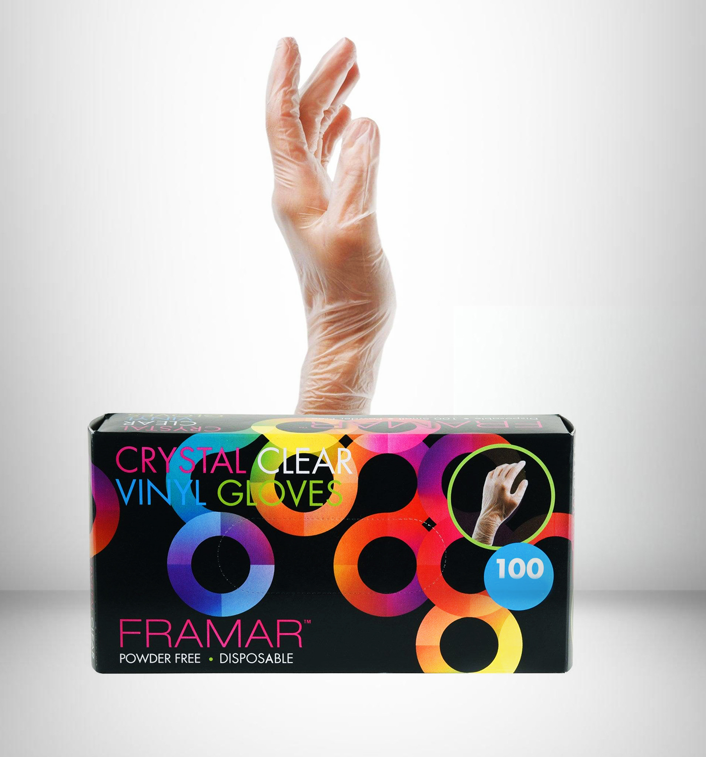 Foil CR10 Clear It Box Vinyl 100 Powder Large Free Gloves Per Crystal