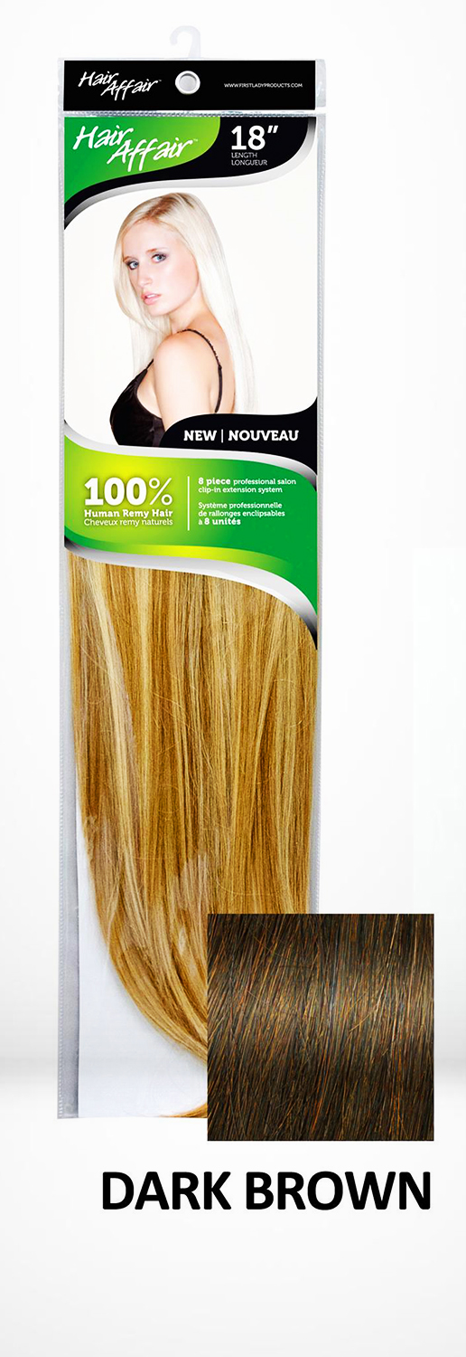 18in DARK BROWN 2HH 8PC HH