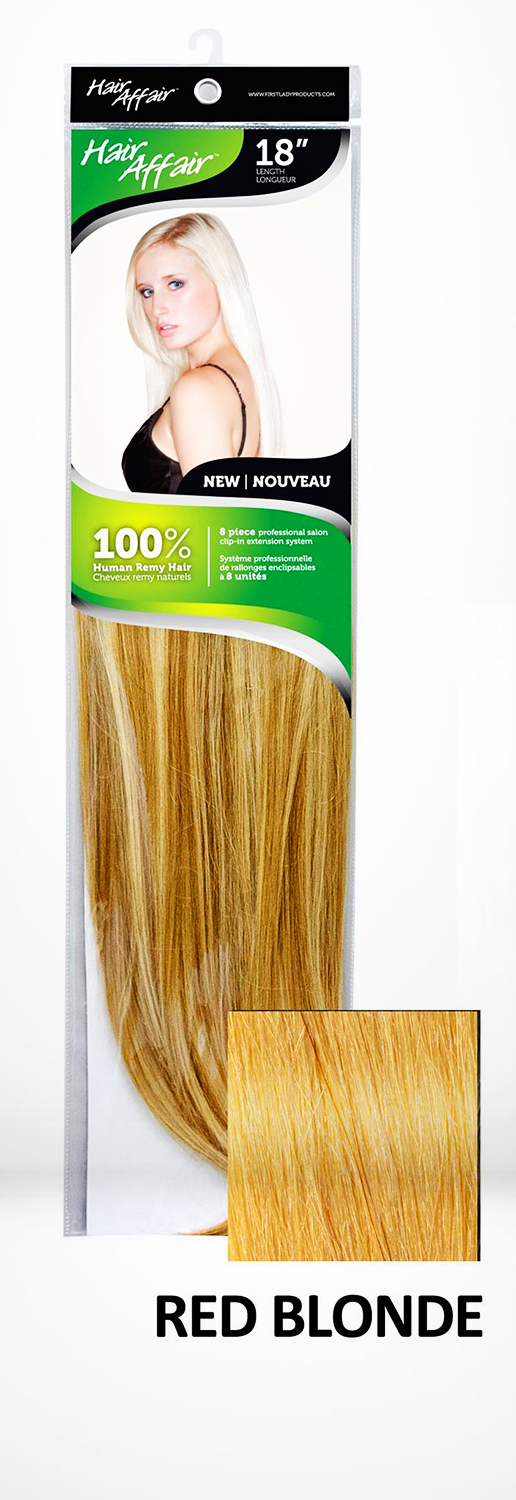8PC 6HH BLONDE HH 18in RED