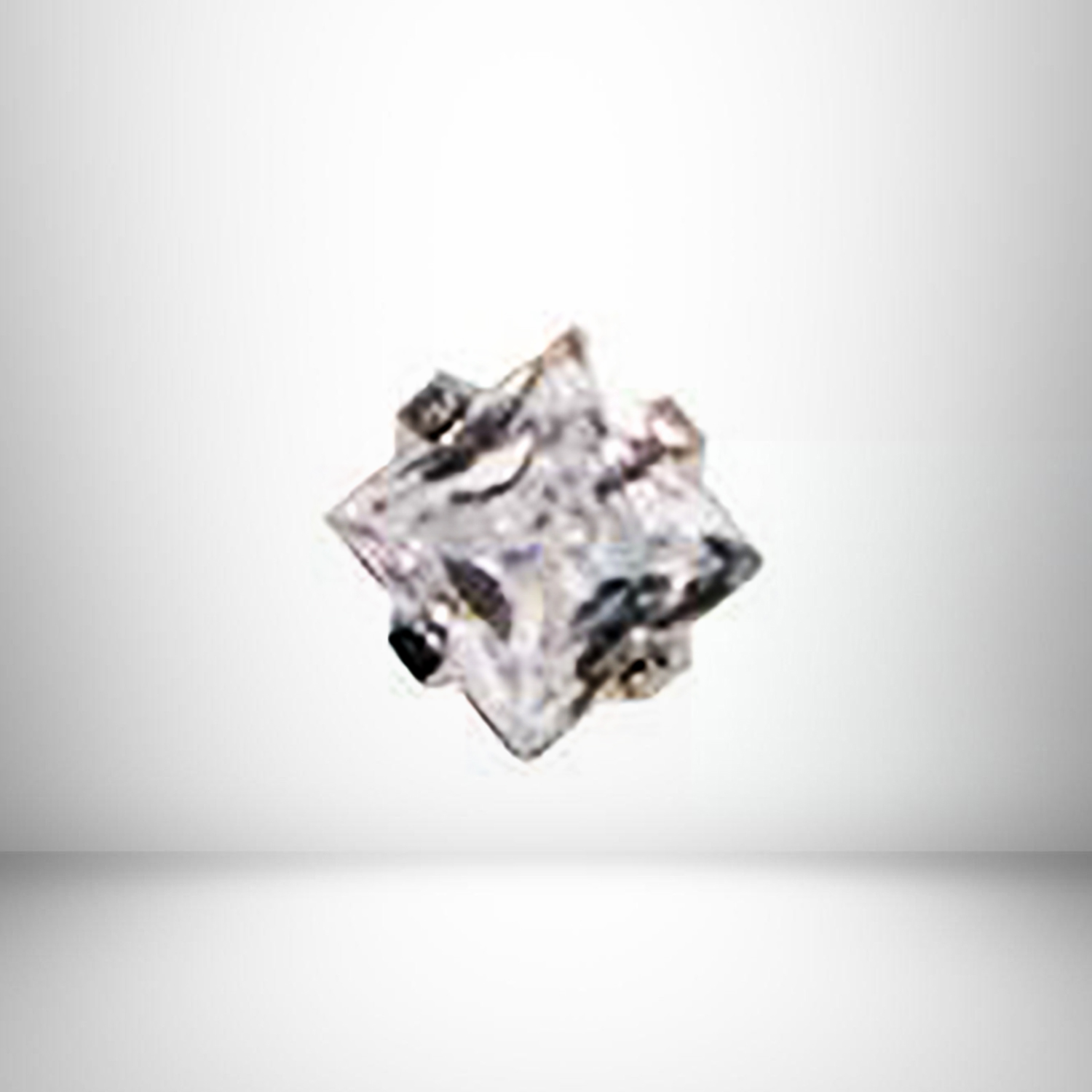 Zirconia PP Cubic EARRING 3mm Square