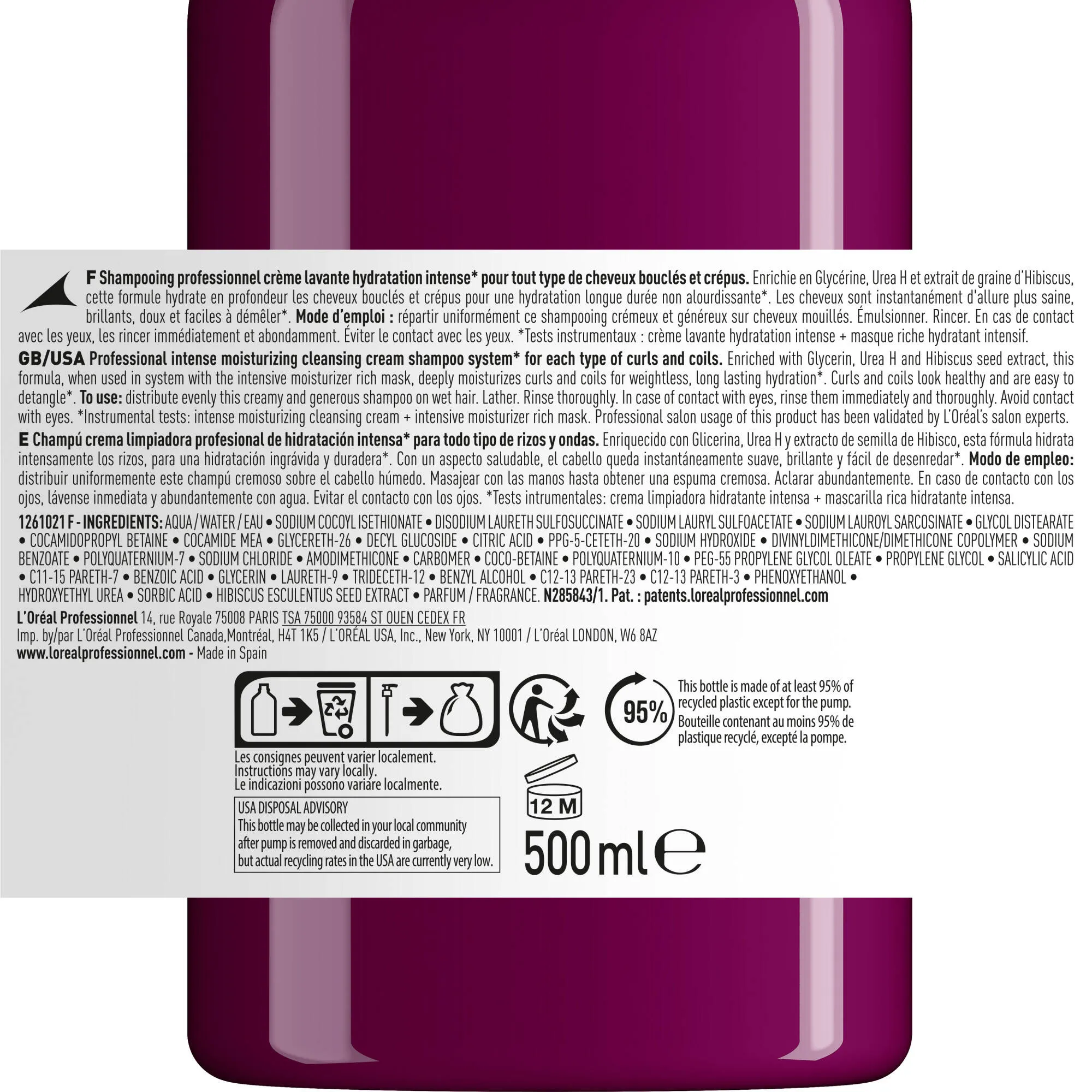 Curl Expression Intense Moisturizing Shampoo 500mL