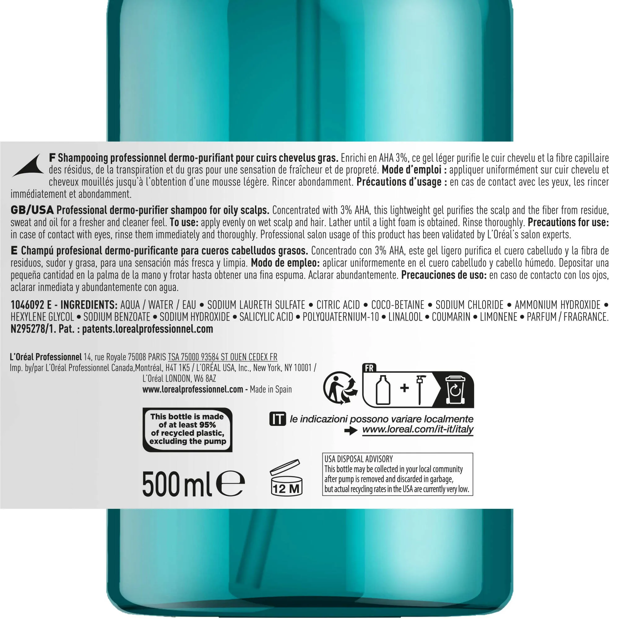 Scalp Advanced Anti-Oiliness Shampoo 500mL