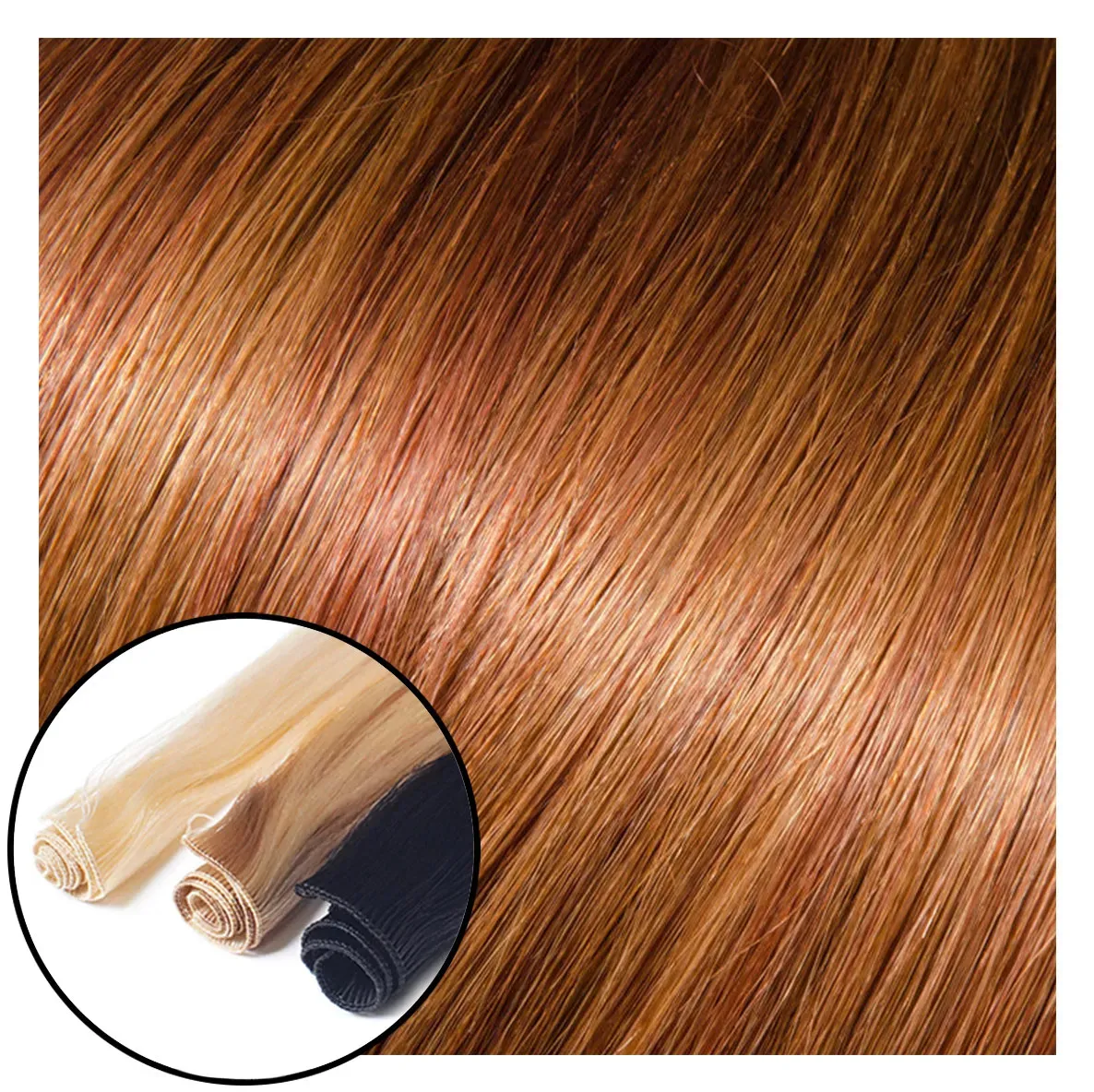 Babe Hand Tied Wefts 18" Extensions #30/33 Ruby
