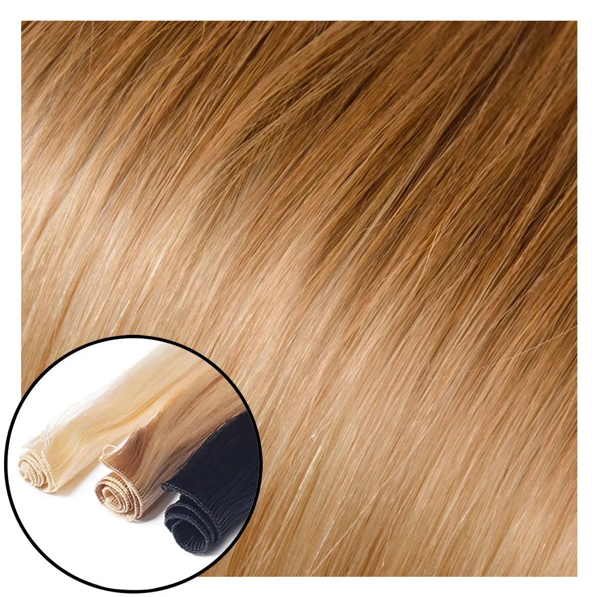 Babe Hand Tied Wefts 18" Extensions #12/600 Ombre Gabby