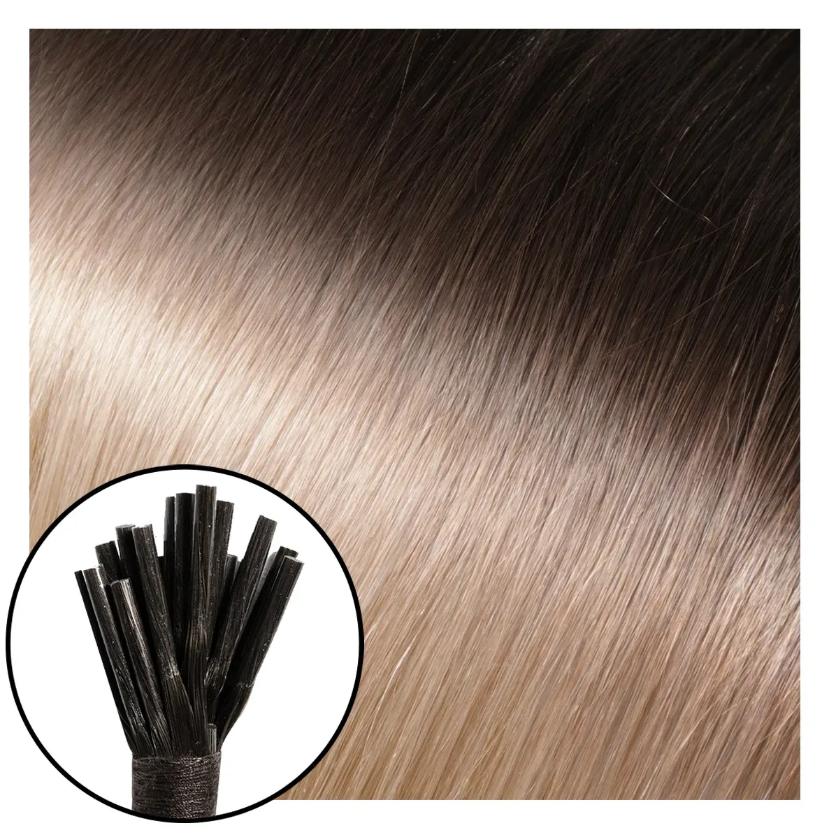 Babe I-Tip Hair Extensions #1B/60 Ombre Stevie