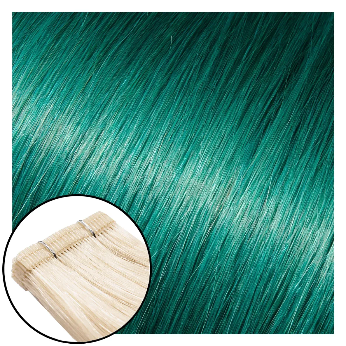 Babe Tape-In Hair Extensions Teal/Peggy 18"