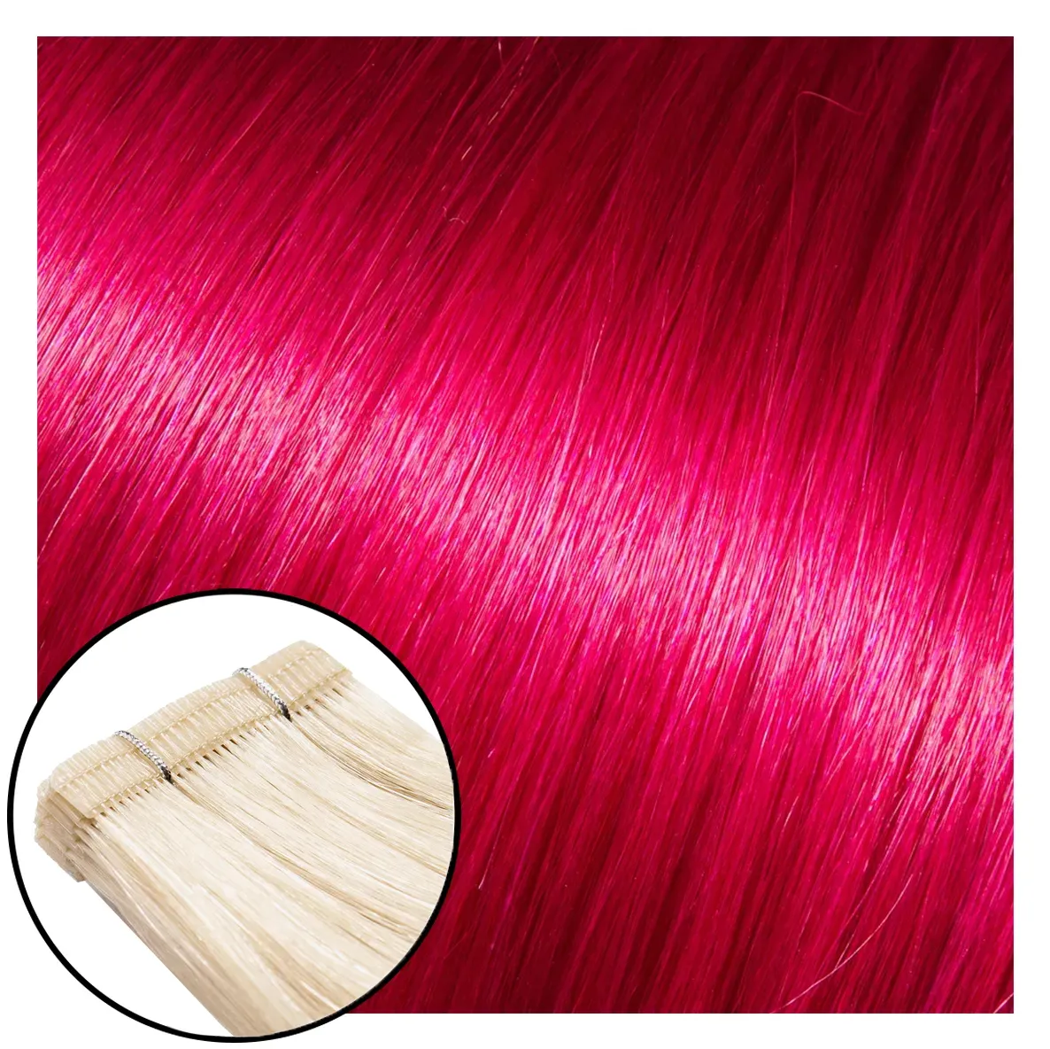 Babe Tape-In Hair Extensions Dark Fuchsia/Pamela 18"