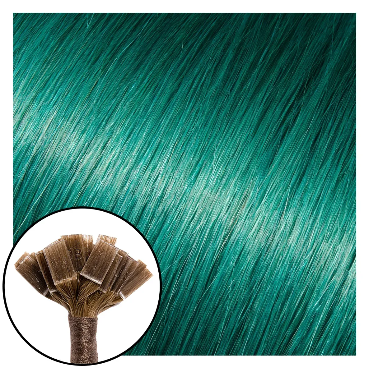 Babe Fusion Hair Extensions Teal/Peggy 18"