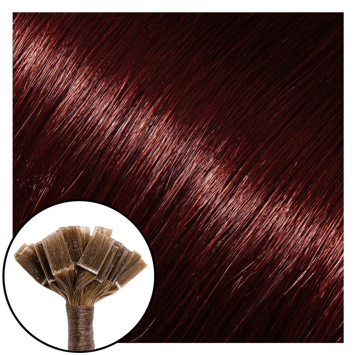 Babe Fusion Hair Extensions Red Wine/Vivian 18"