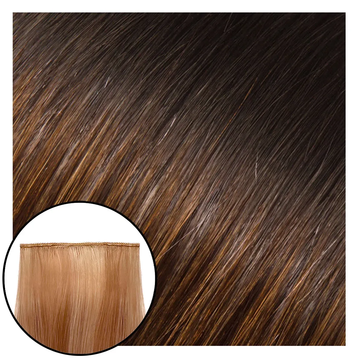Babe Ideal Hybrid Hair Extensions #1B/6 Ombre Doris 18"