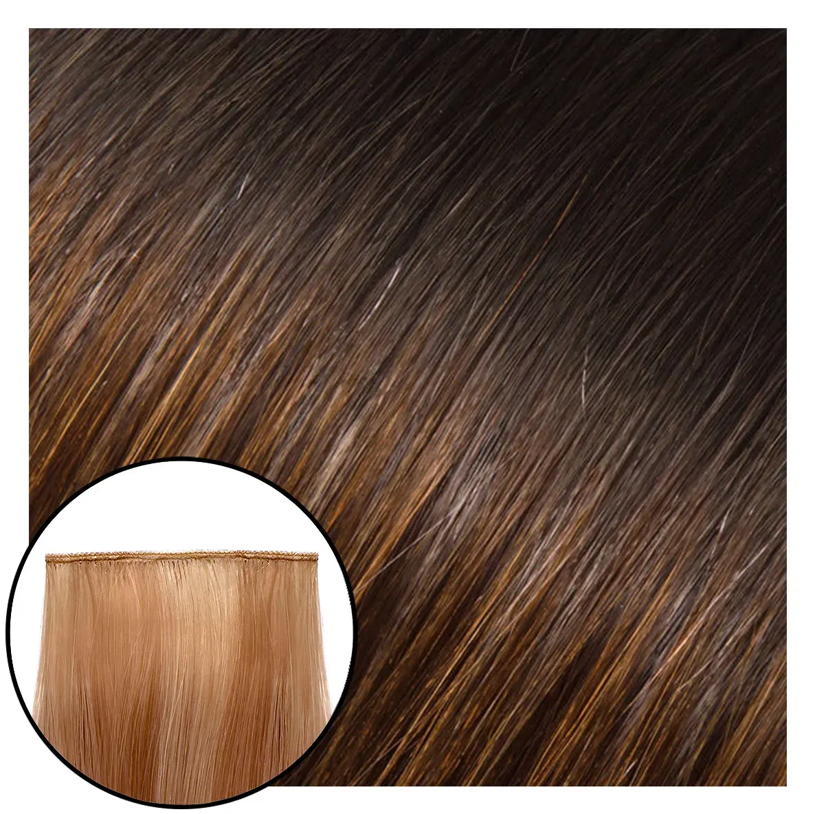 Babe Ideal Hybrid Hair Extensions #1B/6 Ombre Doris 22"