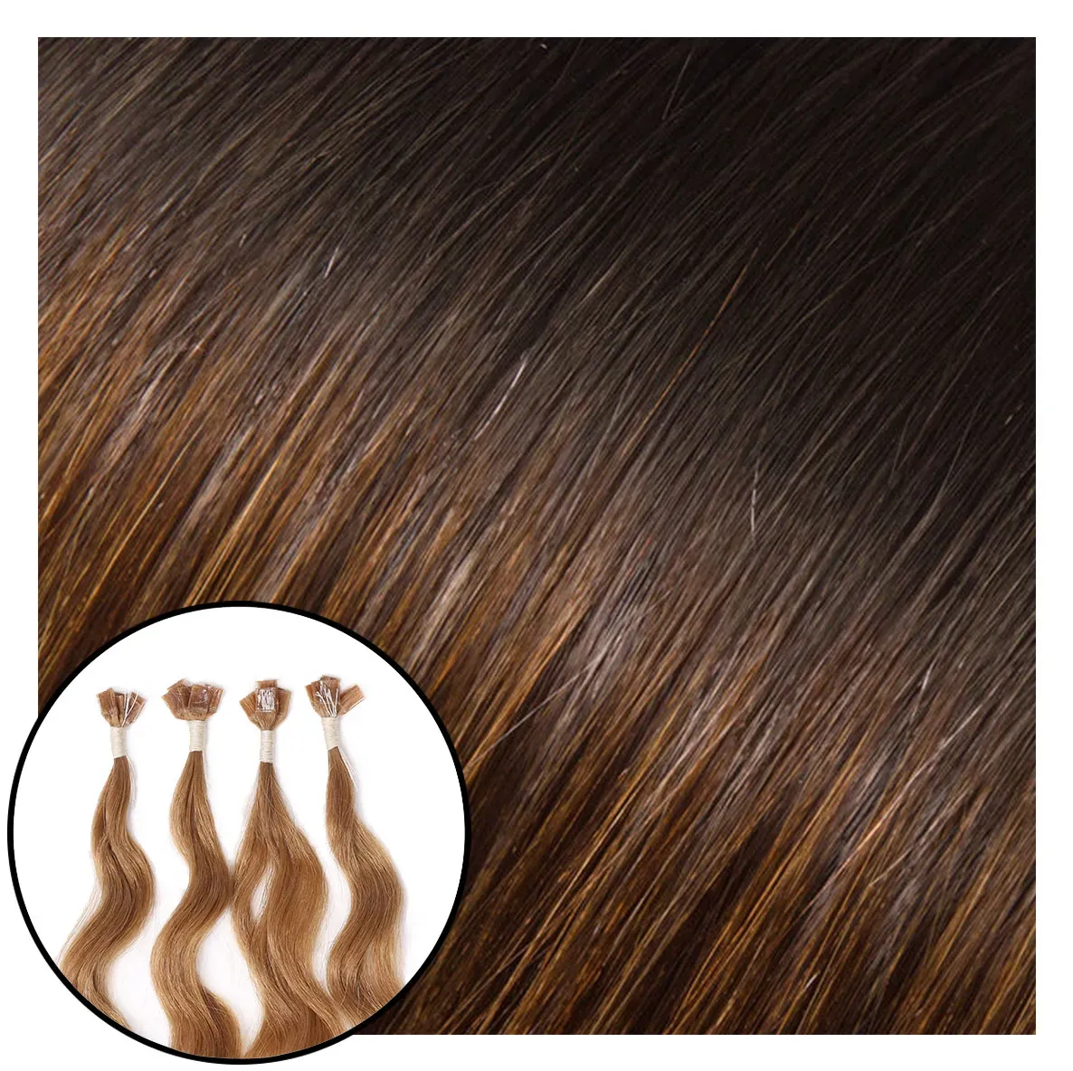 Babe Fusion Curly Hair Extensions #1B/6 Ombre Doris 22"