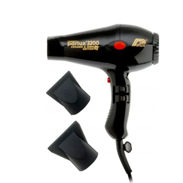 Parlux 3200 PLUS Hairdryer – Black – Extra Powerful Airflow – Made in Italy