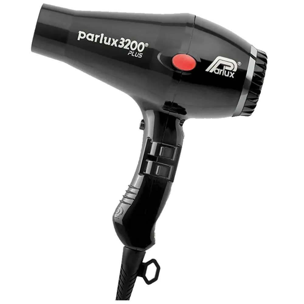 Parlux 3200 PLUS Hairdryer – Black – Extra Powerful Airflow – Made in Italy