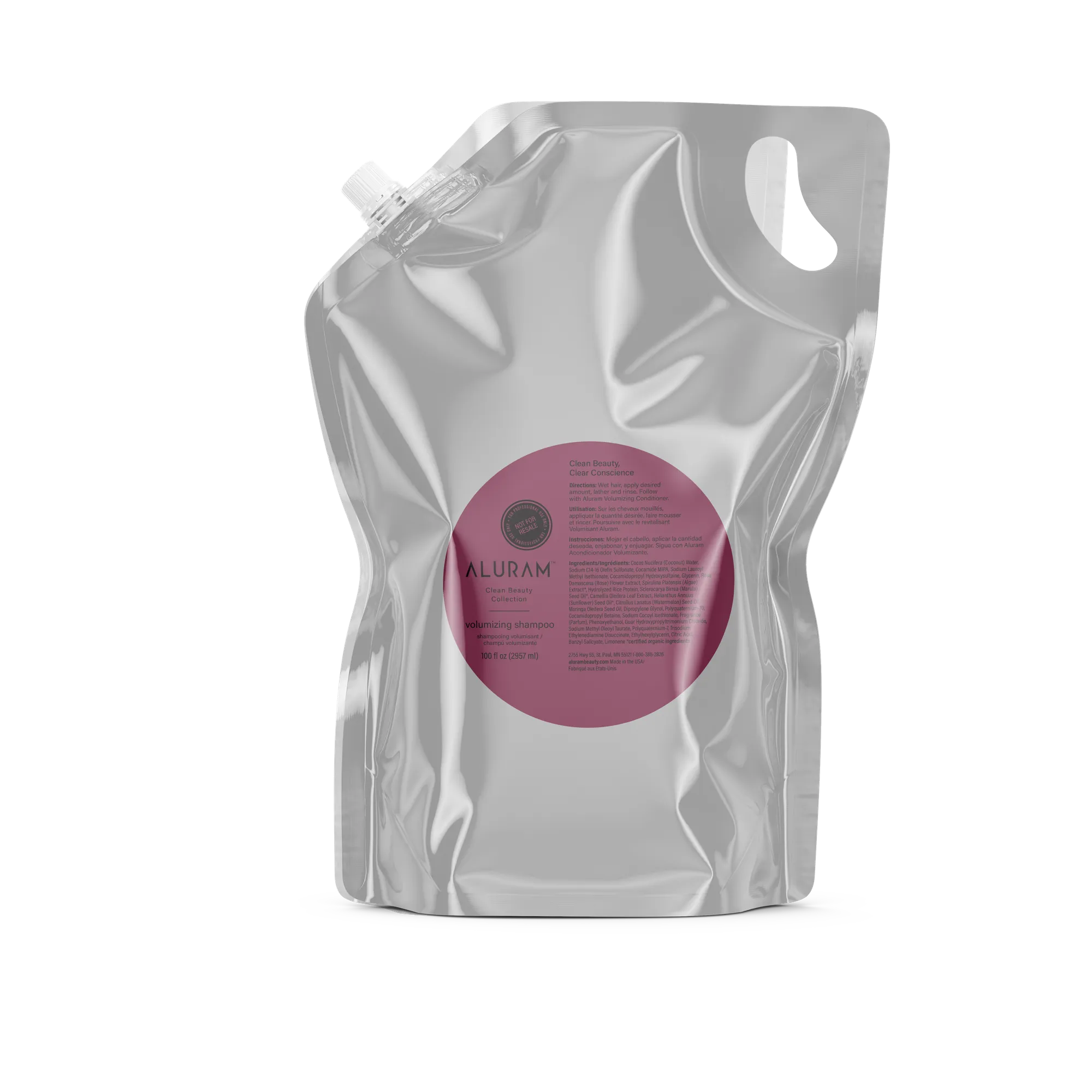 Aluram Volumizing Shampoo 100 Oz Refill Bag.