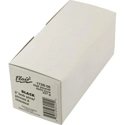 Flair Bobby Pins Black 2″ – 1/2 lbs. Box – 172B-06