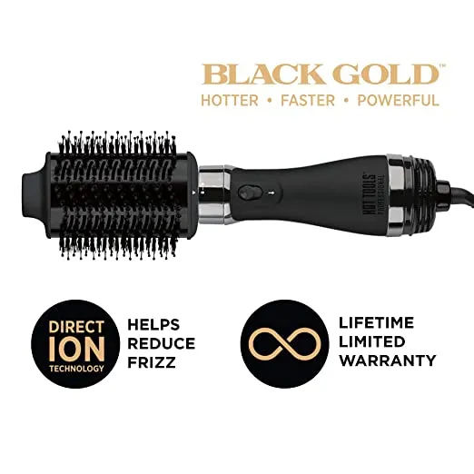 2.8″ Hot Tools Professional One-Step Blowout – with Detachable Head Black Gold