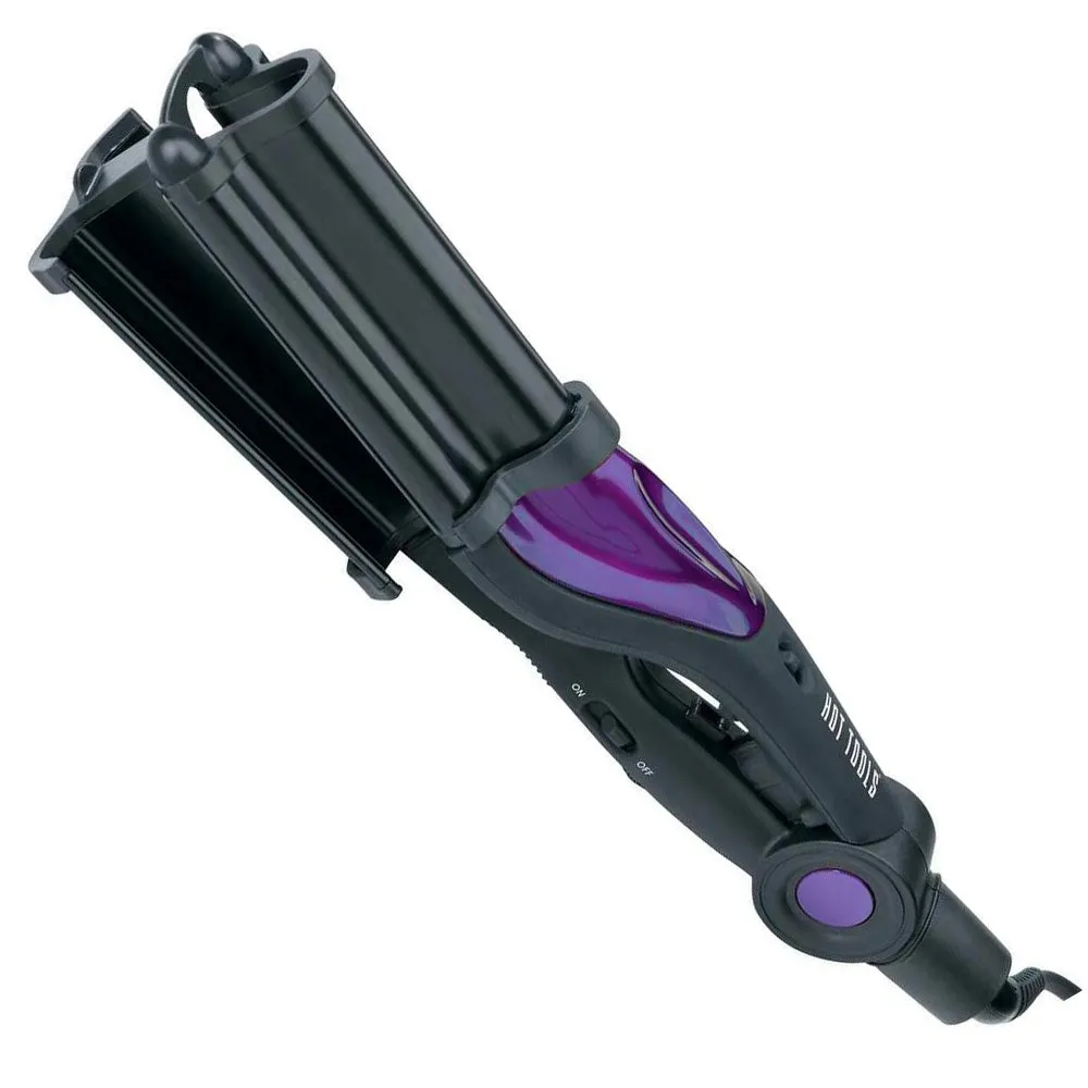 Hot Tools Ceramic Deep Waver 2179CN – Ceramic Tourmaline and Titanium Iron – Corrosion Resistant – For Soft Smooth Wavy Hair