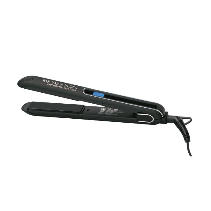Infashion Professional Flat Iron Hair Straightener – Black 1″ – AET2003-BK