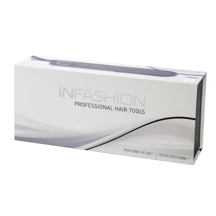 Infashion Professional Flat Iron Hair Straightener – Black 1″ – AET2003-BK