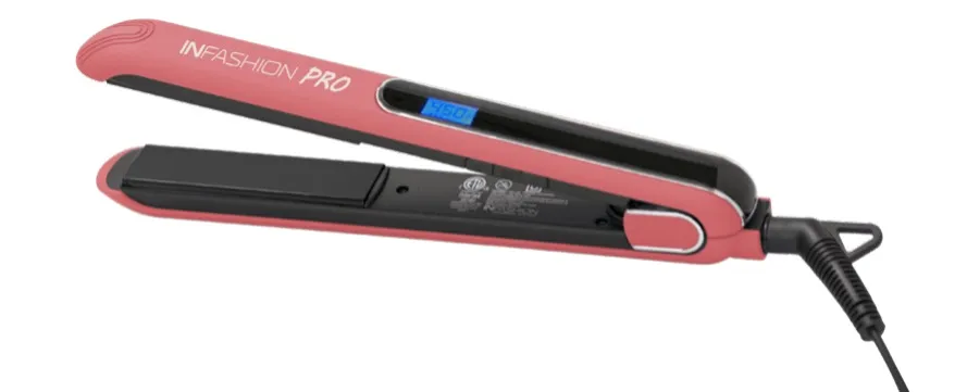 Infashion Professional Flat Iron Hair Straightener – Coral 1″