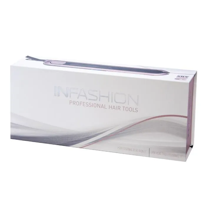 Infashion Professional Flat Iron Hair Straightener – Rose Gold 1″ – AET2003-RG