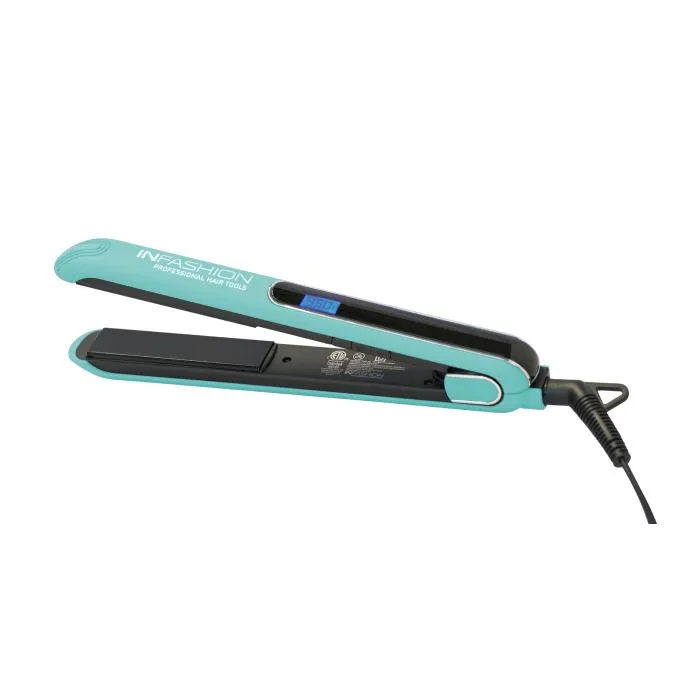 Infashion Professional Flat Iron Hair Straightener – Teal 1″ – AET2003-TR