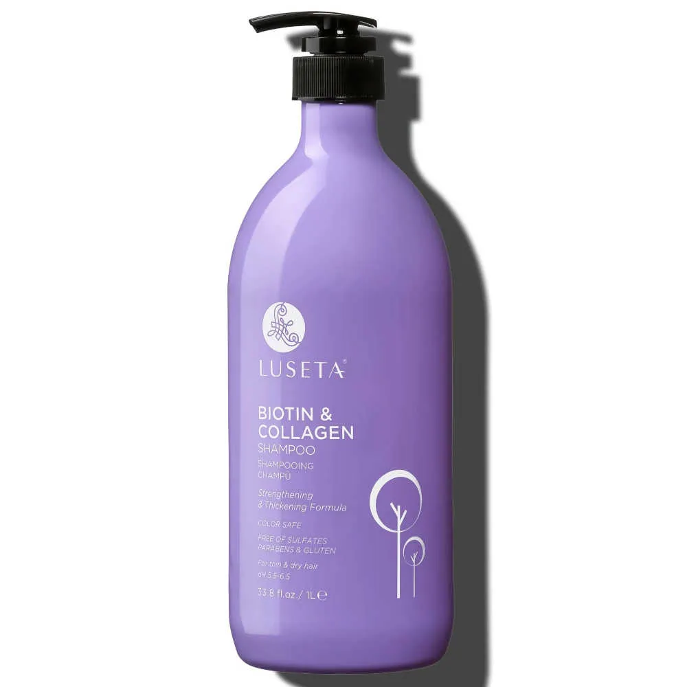 Luseta Biotin & Collagen Shampoo 1 L β For Thin & Dry Hair