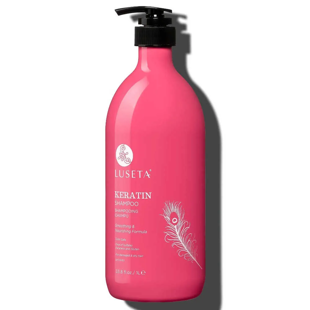 Luseta Keratin Shampoo 1 L – For Damaged & Dry Hair