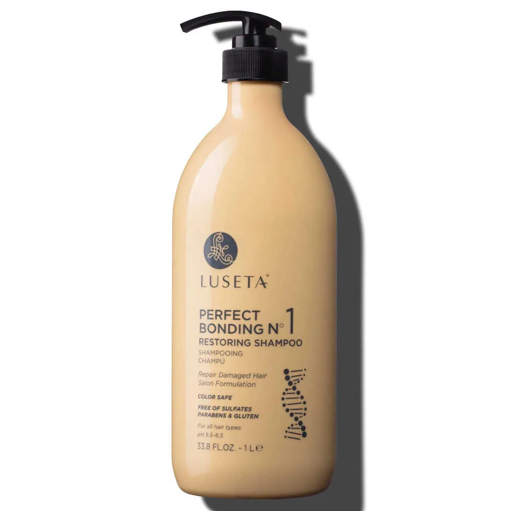 Luseta Perfect Bonding No. 1 Restoring Shampoo 1 L – Repair Damaged Hair For All Hair Types – Colour Safe