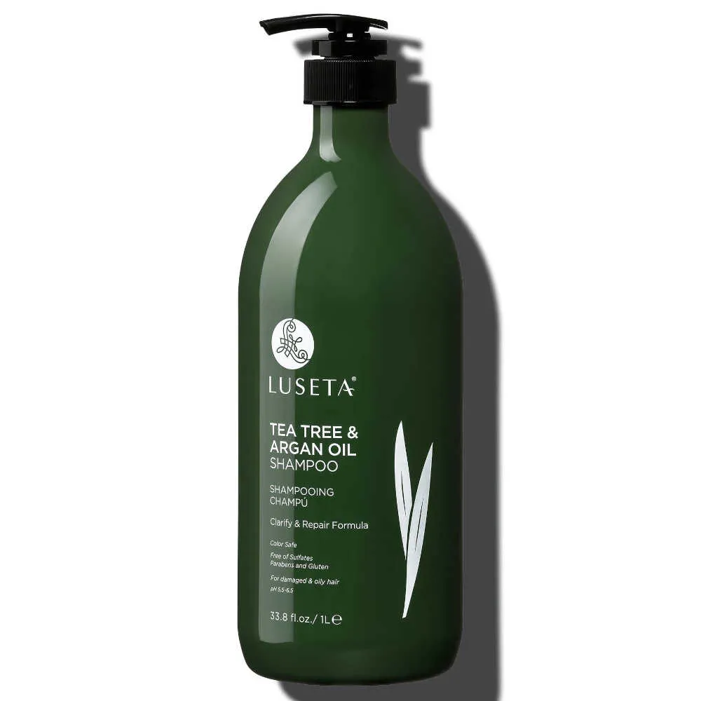 Luseta Tea Tree & Argan Oil Shampoo 1 L β For Damaged & Oily Hair