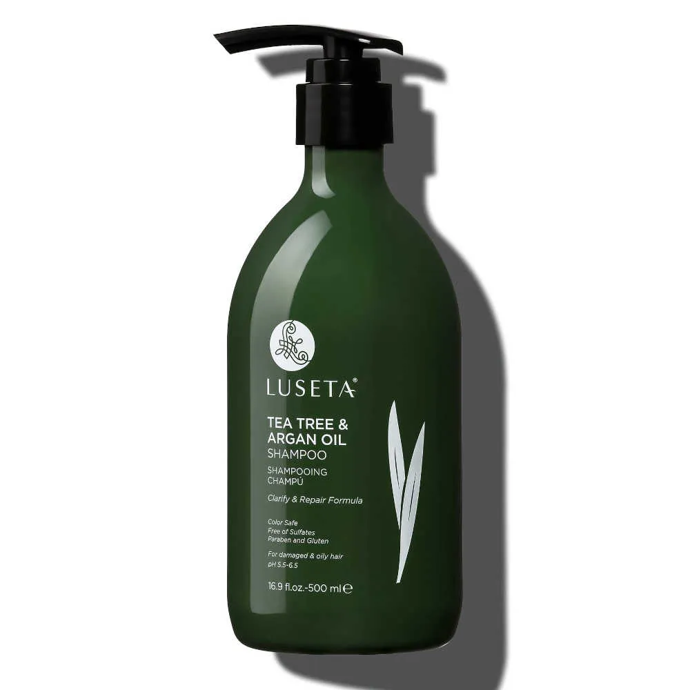 Luseta Tea Tree & Argan Oil Shampoo 500 mL β For Damaged & Oily Hair