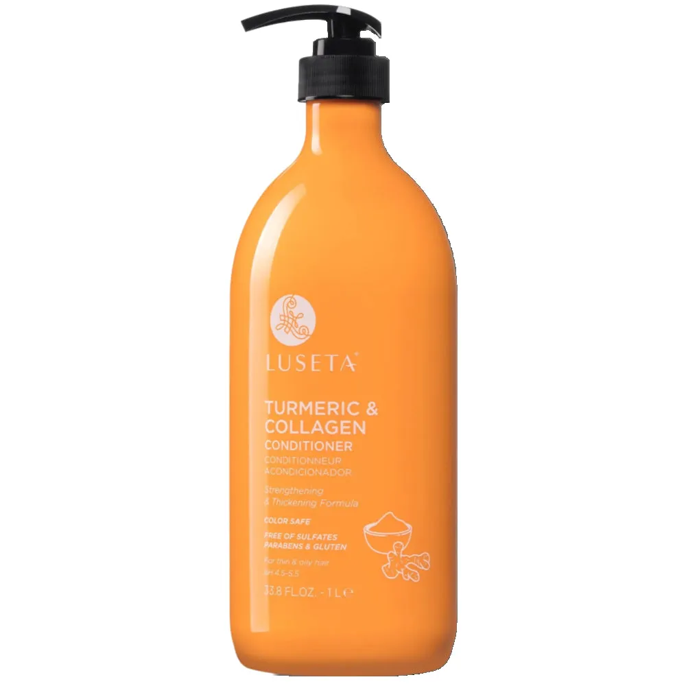 Luseta Turmeric & Collagen Conditioner 1 L – For Thin & Oily Hair