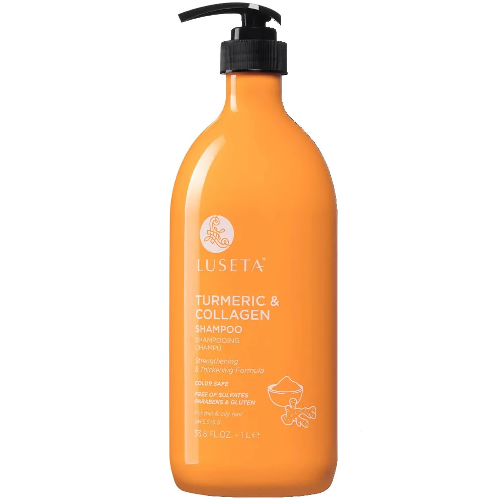 Luseta Turmeric & Collagen Shampoo 1 L β For Thin & Oily Hair