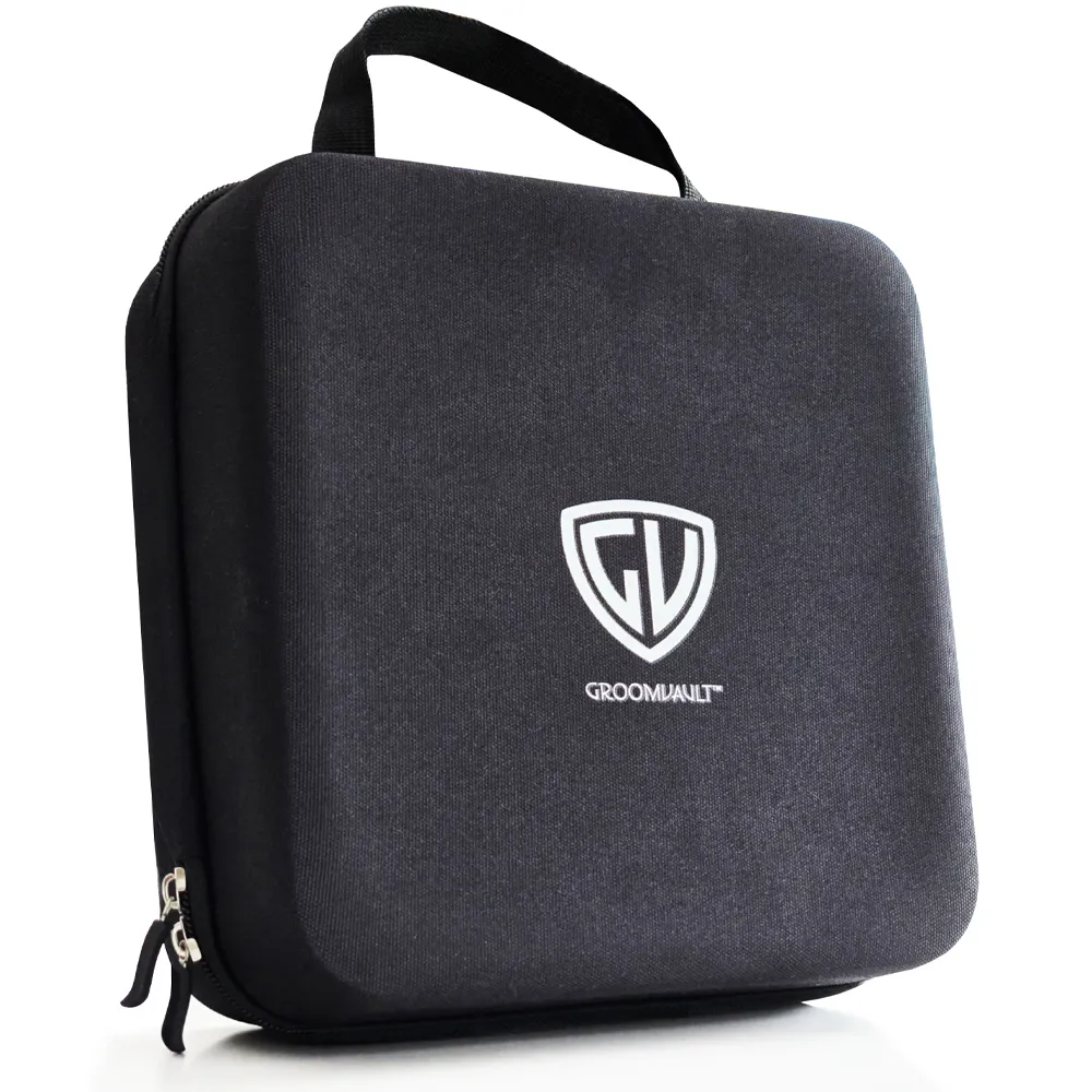GroomVault Hard Storage Case with Adjustable Compartments
