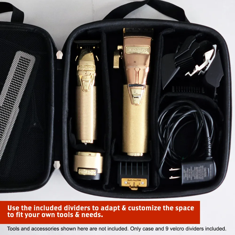 GroomVault Hard Storage Case with Adjustable Compartments