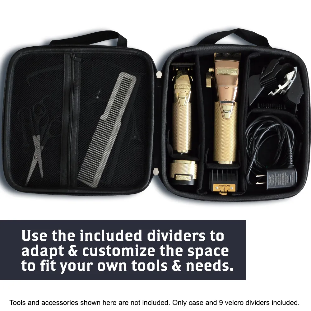 GroomVault Hard Storage Case with Adjustable Compartments