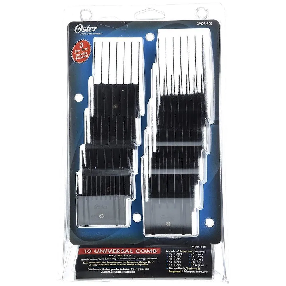 Oster 76926-900 10 Piece Universal Comb Set with Storage Pouch β All Oster Clippers