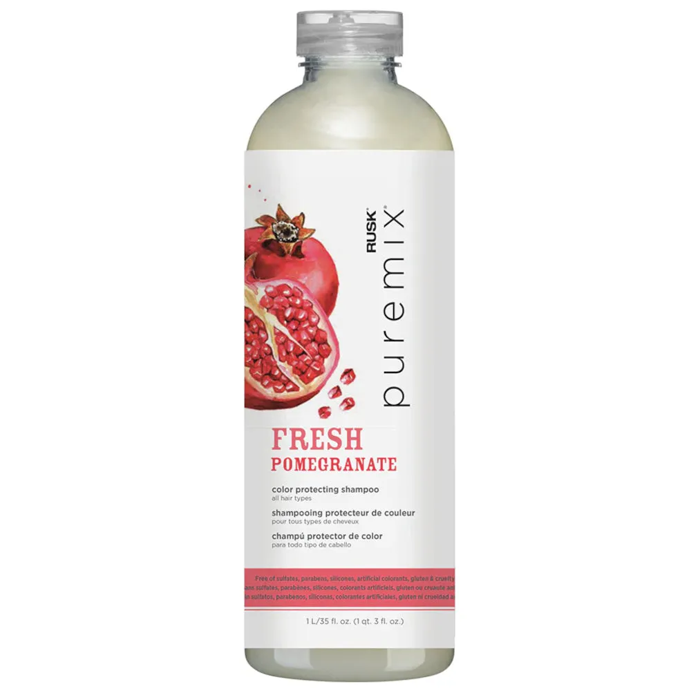 Rusk Puremix Color Protecting Shampoo – Fresh Pomegranate – 1 L – 35 oz.