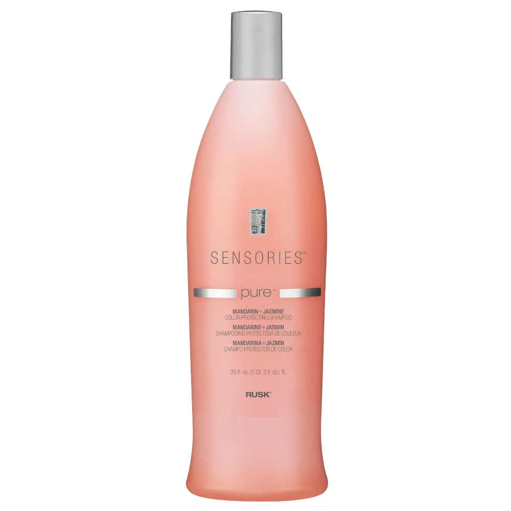 Rusk Sensories Pure Vibrant Color-Protecting Shampoo – Mandarin & Jasmine – 1 L (35 oz.)