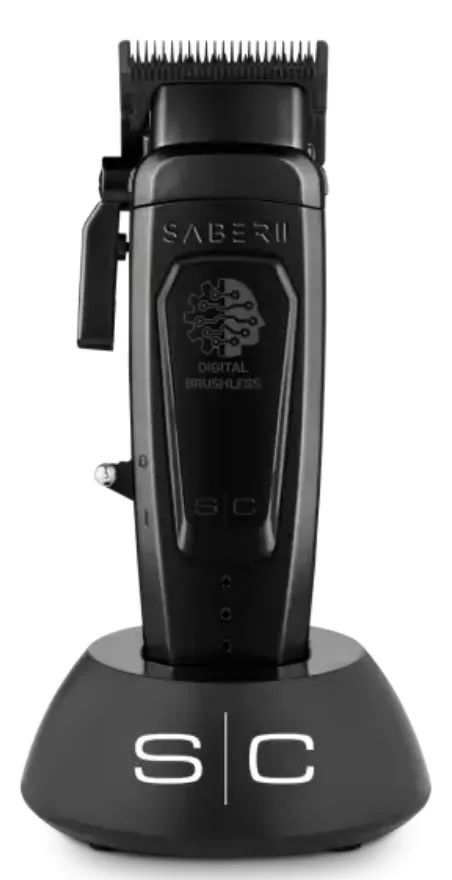 StyleCraft SABER 2 CLIPPER – PROFESSIONAL CORDLESS MODULAR HAIR CLIPPER WITH EON DIGITAL BRUSHLESS MOTOR – BLACK