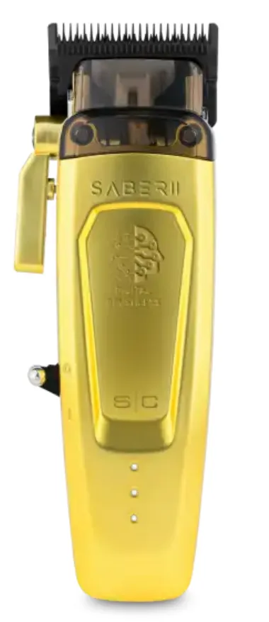 StyleCraft SABER 2 CLIPPER – PROFESSIONAL CORDLESS MODULAR HAIR CLIPPER WITH HIGH-TORQUE DIGITAL BRUSHLESS MOTOR IN GOLD