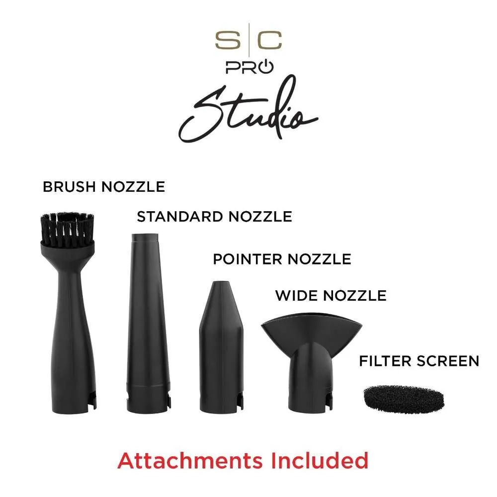 StyleCraft STUDIO – LIGHTWEIGHT CORDED SHOP BLOWER WITH MULTIPLE NOZZLE ATTACHMENTS